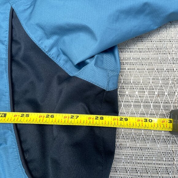 FJ Foot Joy Dryjoys Windbreaker Jacket Mens XL Short Sleeve Blue 1/2 Zip Golf - Picture 8 of 9